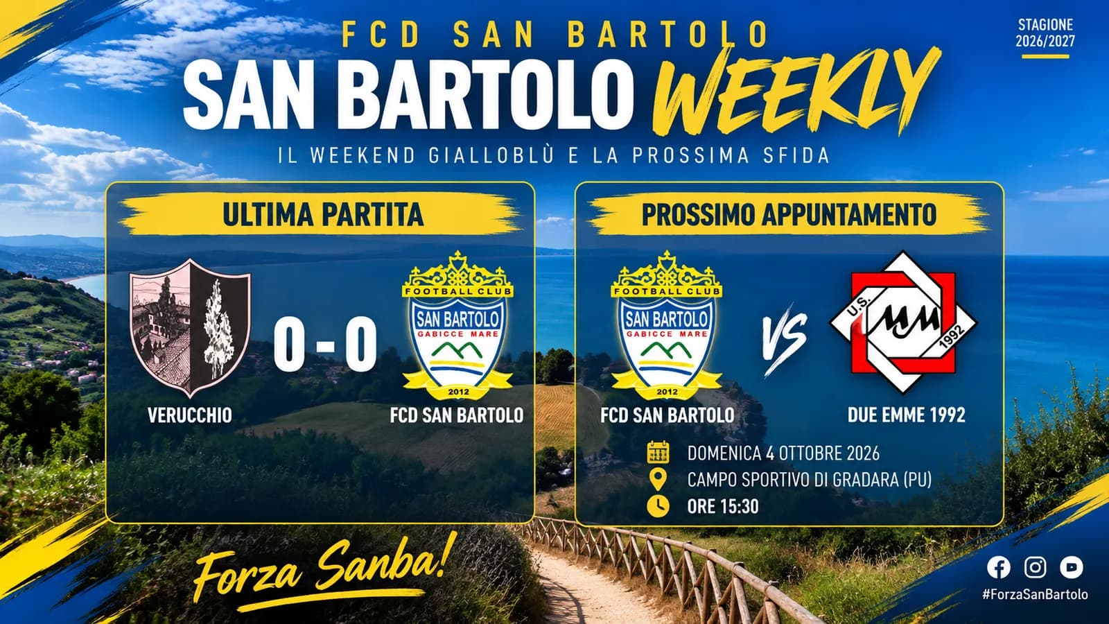 San Bartolo, pari a Verucchio: finisce 0-0